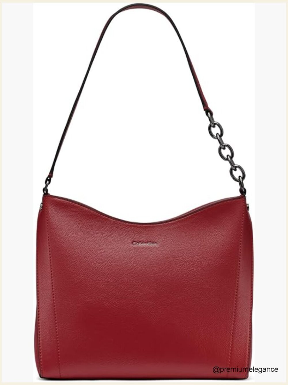 Luxurious Hobo Shoulder Bag with Gold Chain Detail